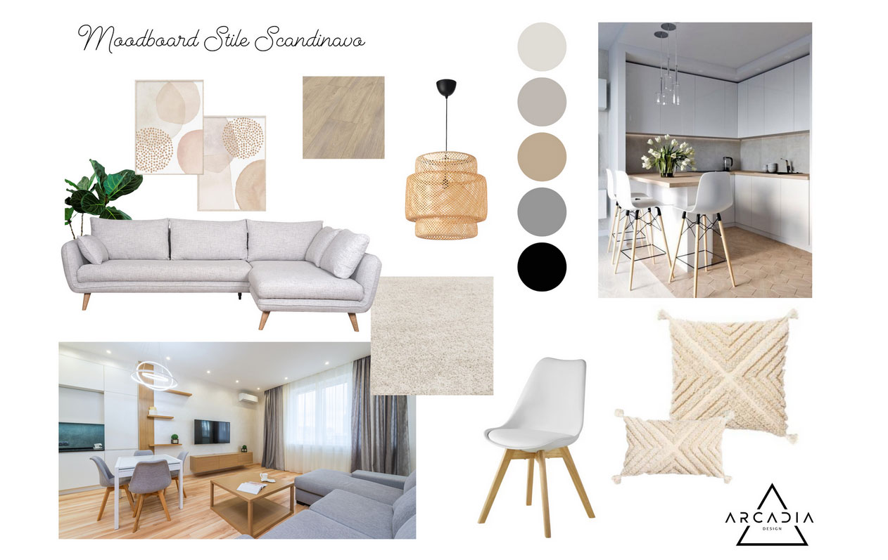 Moodboard in stile scandinavo