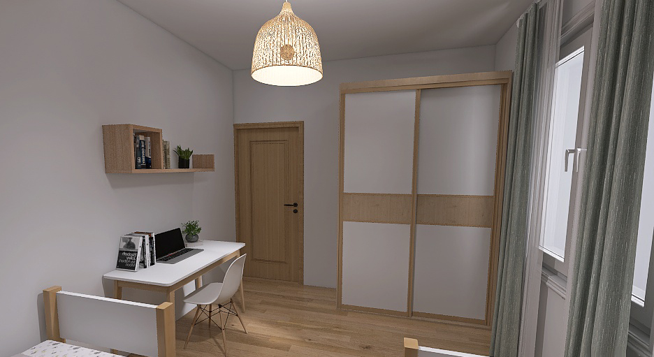 Cameretta nordica in appartamento stile scandinavo