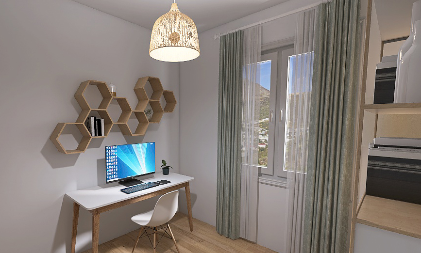 Studio nordico in appartamento stile scandinavo