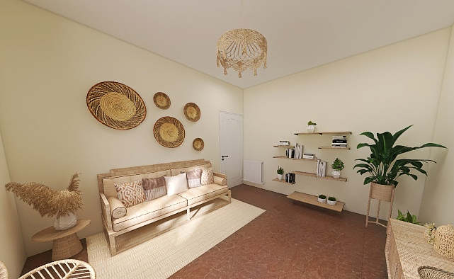Soggiorno Stile Boho Natural dopo il Restyling
