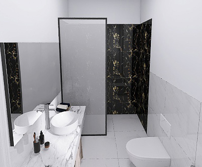 Bagno in appartamento stile Classic Glam
