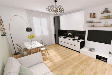 Progetto Appartamento in stile classic glam