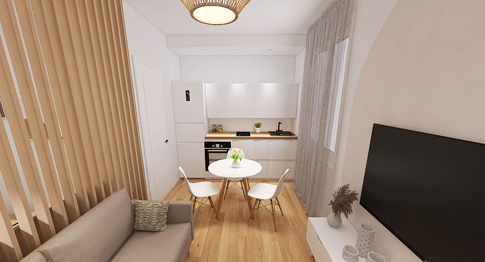 Come arredare una cucina in un monolocale di 30mq